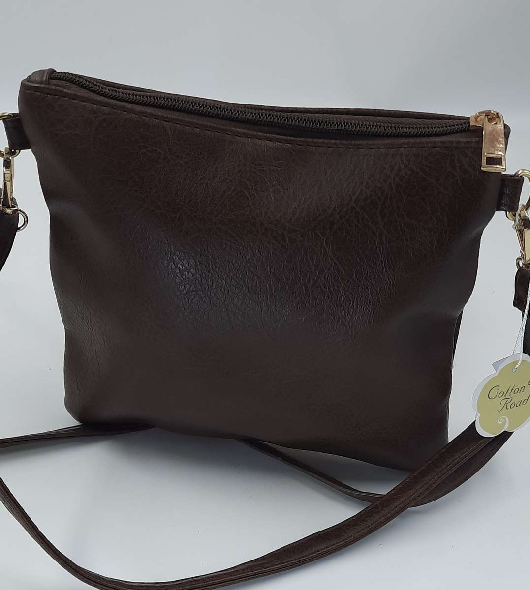 COTTON ROAD SLING BAG## DARK BROWN##NICE##