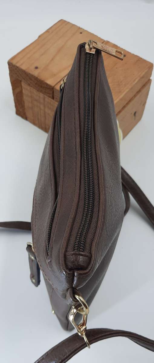 COTTON ROAD SLING BAG## DARK BROWN##NICE##