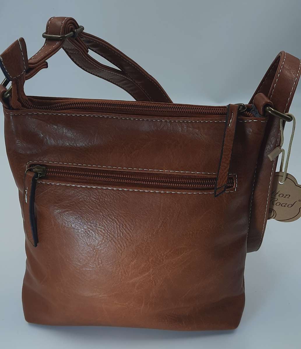 ##COTTON ROAD SLING BAG## SUPER NICE BAG##BROWN/ORANGE