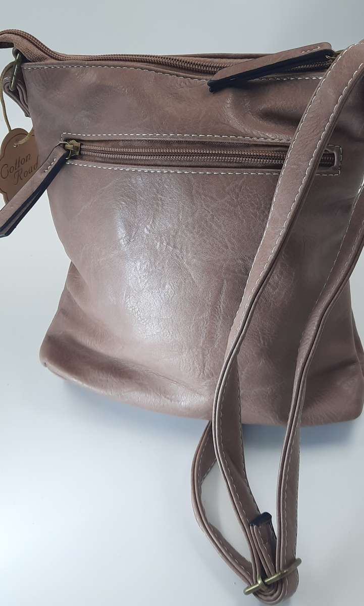 LIGHT PINK COTTON ROAD SLING/SHOULDER BAG