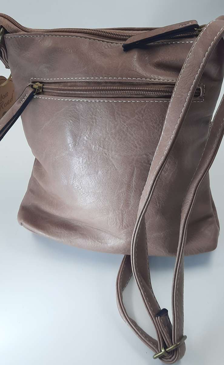 LIGHT PINK COTTON ROAD SLING/SHOULDER BAG