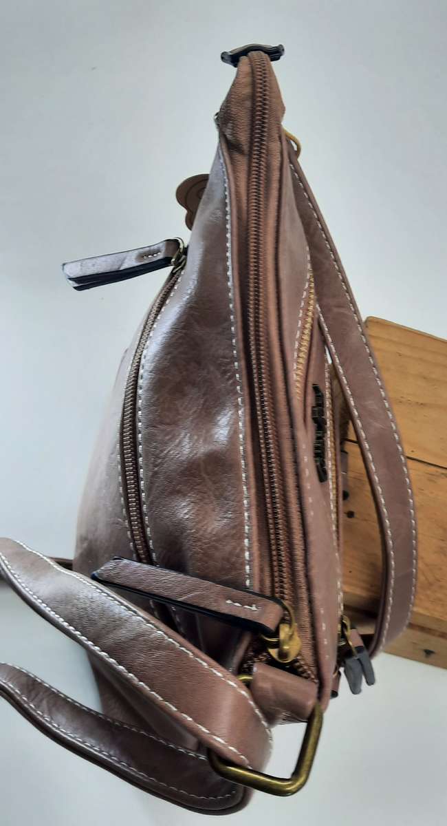 LIGHT PINK COTTON ROAD SLING/SHOULDER BAG