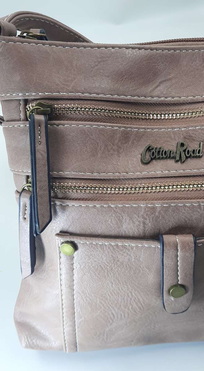 LIGHT PINK COTTON ROAD SLING/SHOULDER BAG