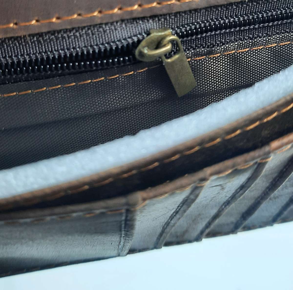 Men's Genuine Leather Cowhide LONG Wallet!Dark brown! VERY NICE PRODUCT!