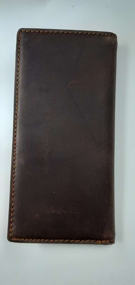 Men's Genuine Leather Cowhide LONG Wallet!Dark brown! VERY NICE PRODUCT!