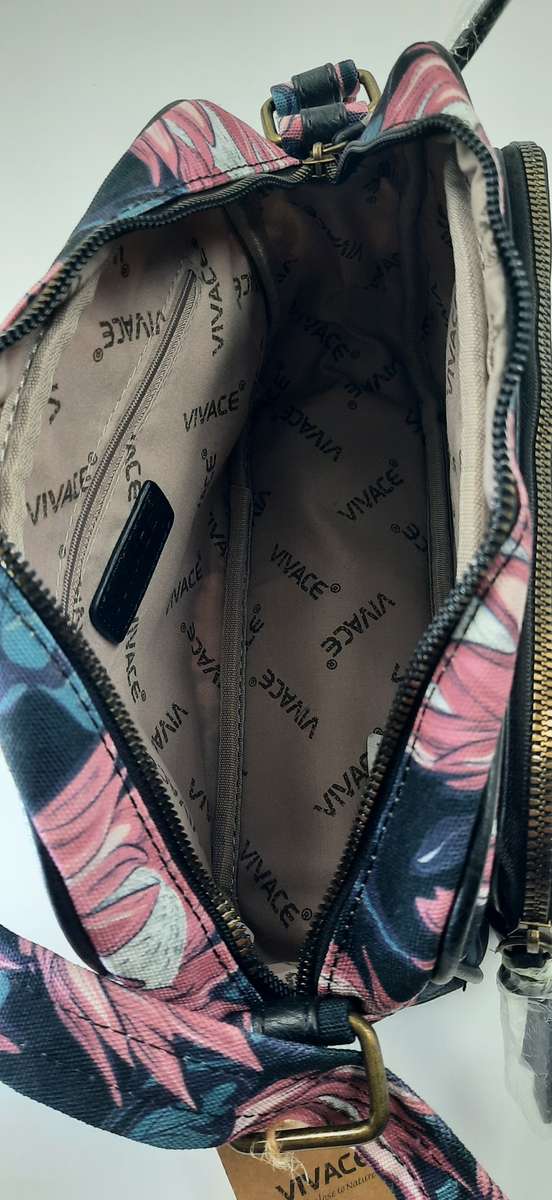 Vivace Shoulder Bag in Pink,black and blue! Protea design! Excellent bag and quality!