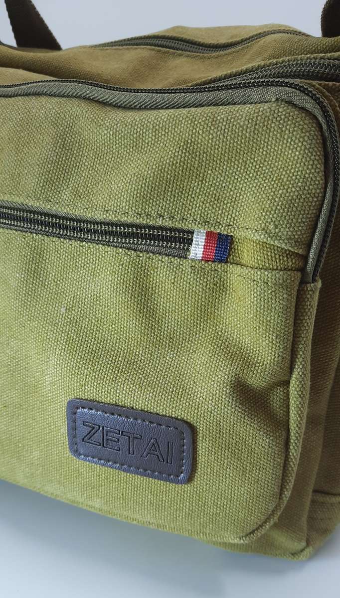 Retro Canvas Sling Bag for men or women(Unisex)Khaki colour!
