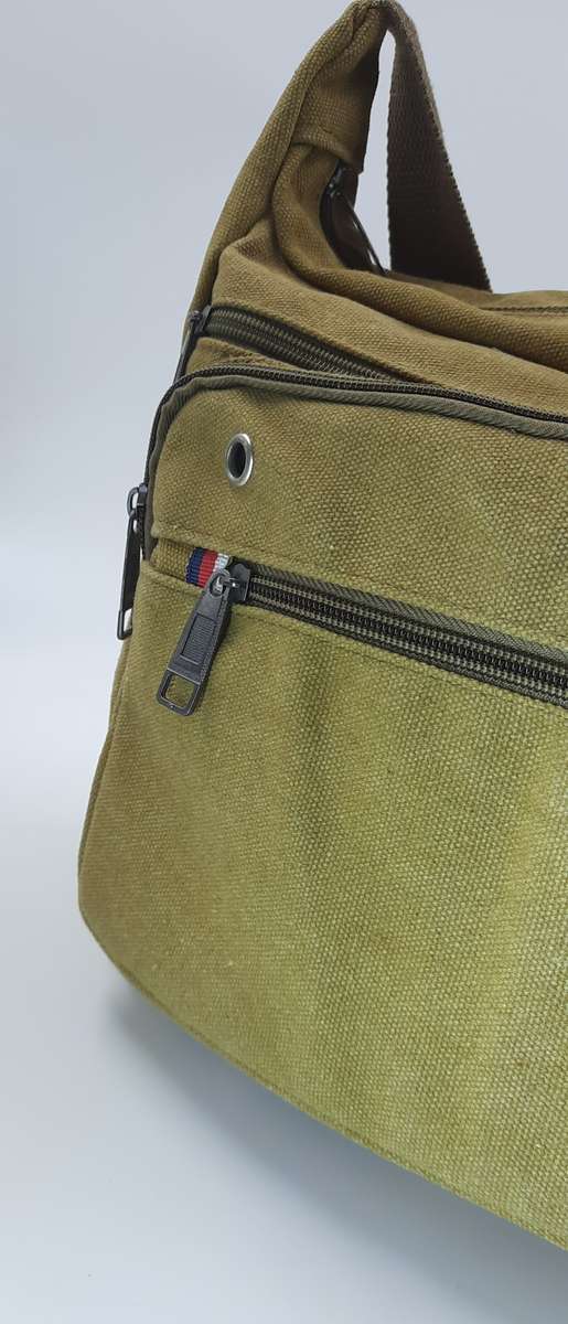 Retro Canvas Sling Bag for men or women(Unisex)Khaki colour!