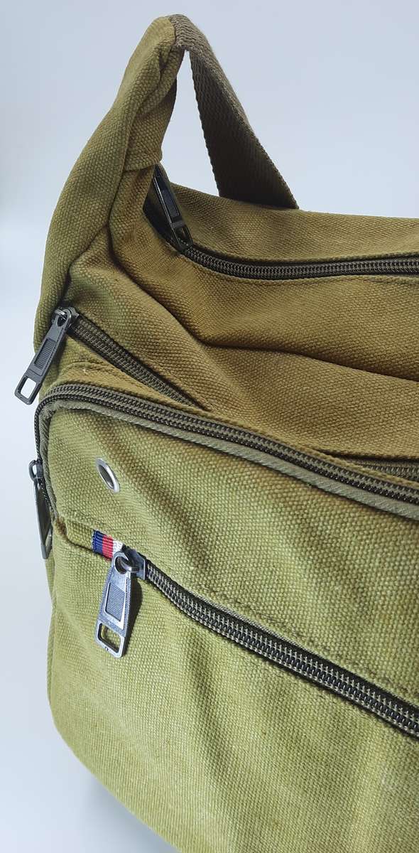 Retro Canvas Sling Bag for men or women(Unisex)Khaki colour!