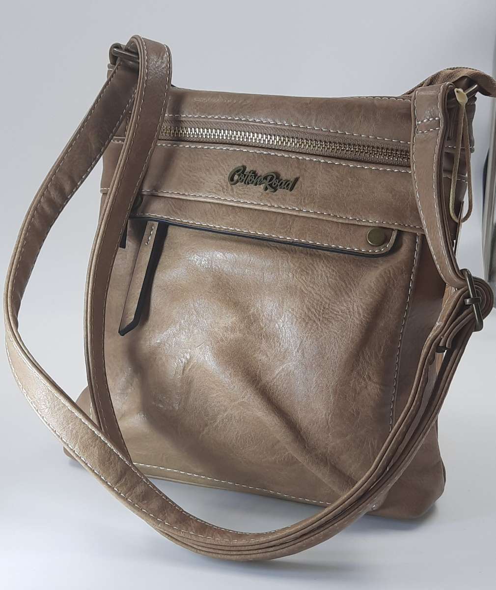 Stunning and sophisticated COTTON ROAD shoulder/sling bag! BEIGE!