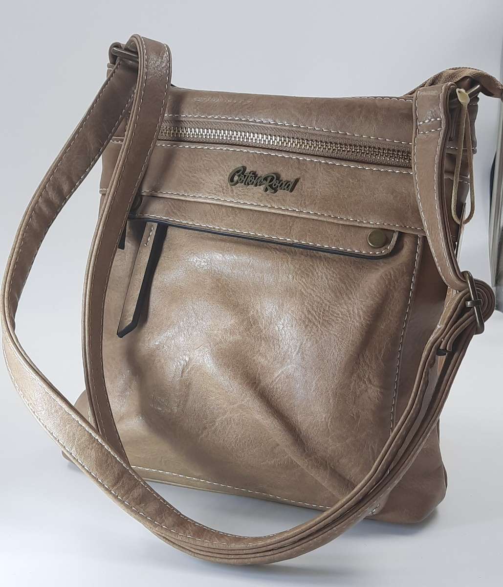 Stunning and sophisticated COTTON ROAD shoulder/sling bag! BEIGE!