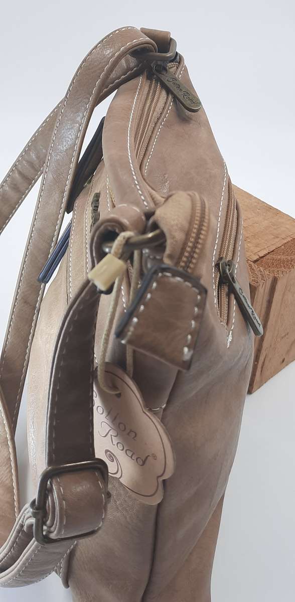 Stunning and sophisticated COTTON ROAD shoulder/sling bag! BEIGE!