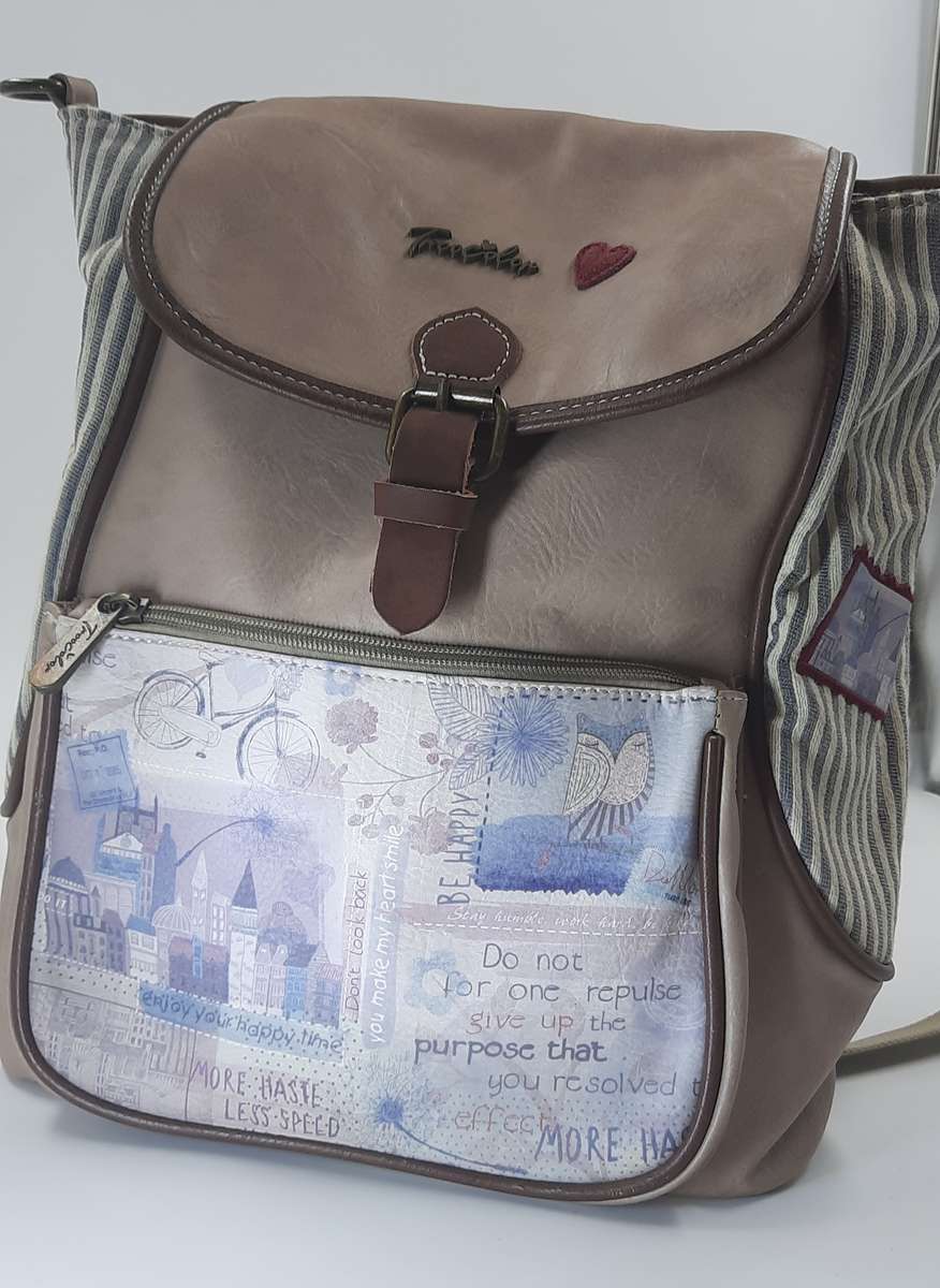 Backpack in dusty pink or light beige! TROOCOLOR(COTTON ROAD)Awesome bag!