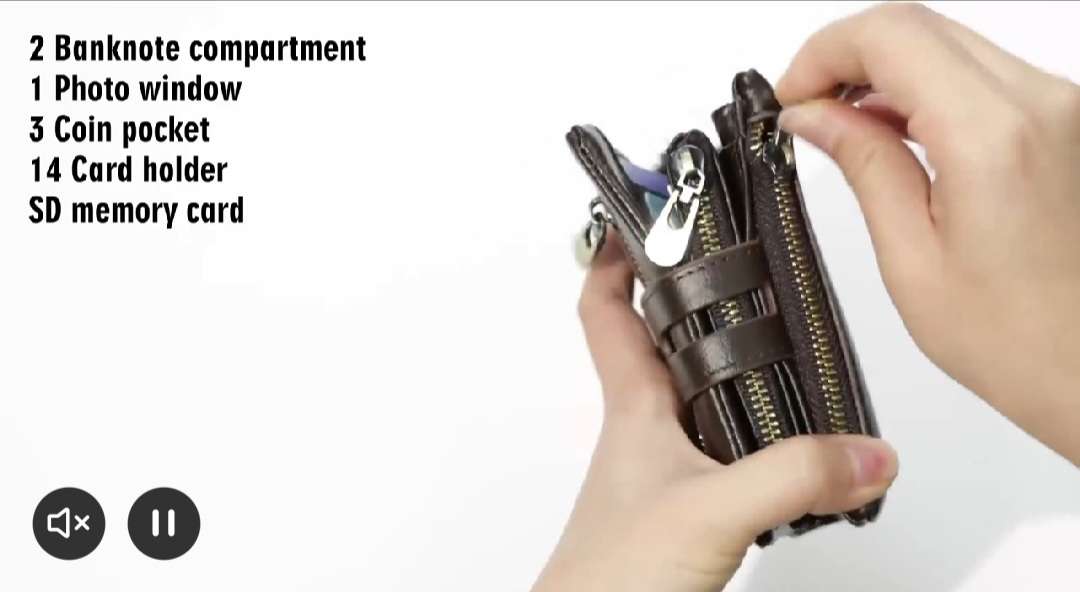 JEEP GENUINE LEATHER COWHIDE WALLET