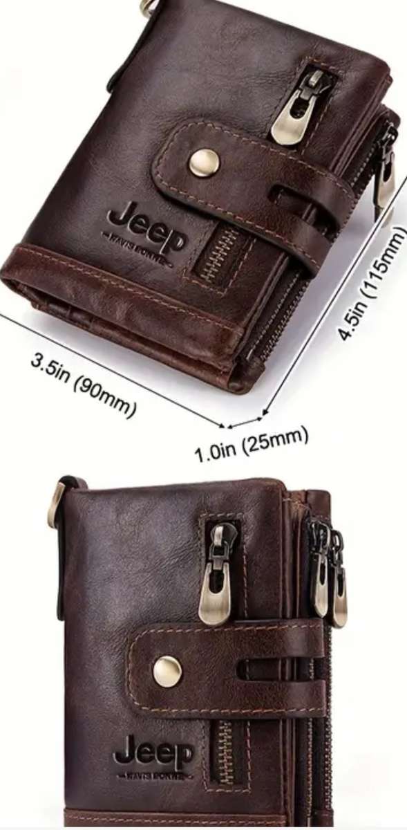 JEEP GENUINE LEATHER COWHIDE WALLET