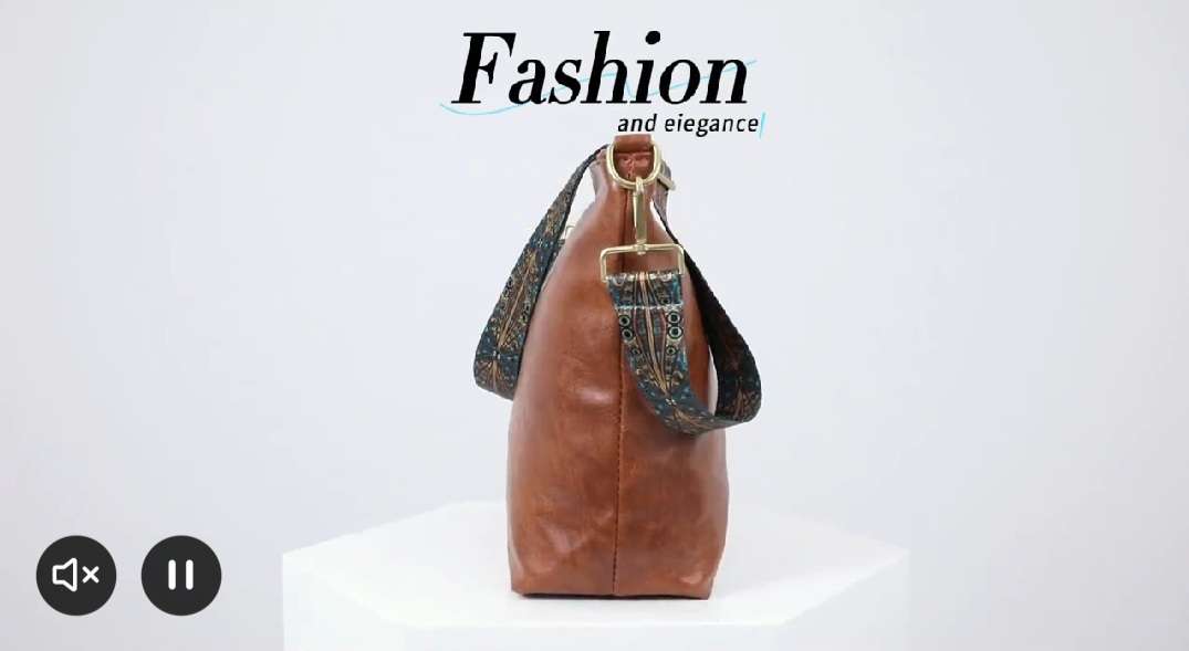 Minimalist Retro Tote Bag - Spacious Shoulder Bag - Brown