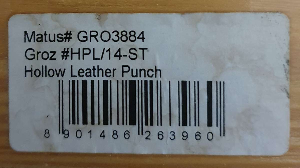 Groz Hollow Punch and Wad Punch Set, 14 Piece HPL/14M-ST