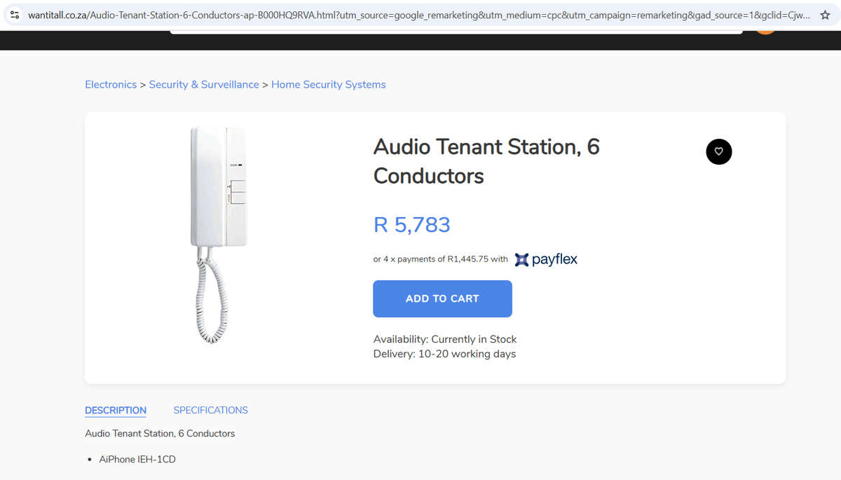 AIPHONE IEH-1CD room sub station