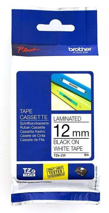 Brother TZe-231 Label-making Tape Black On White TZE-231