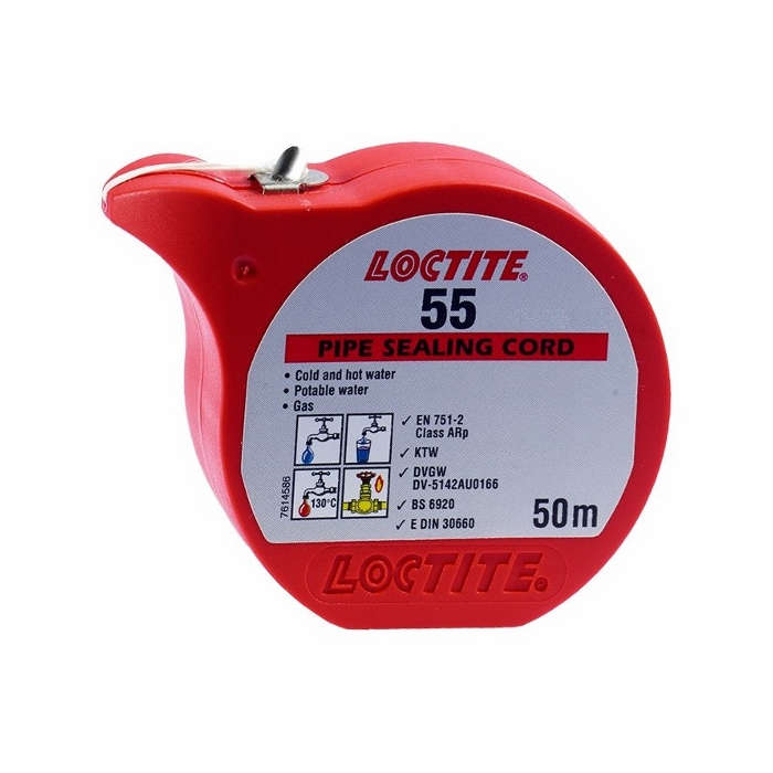 Loctite 55 - Pipe Sealing Cord 50 Metres (Pack of 5 rolls)