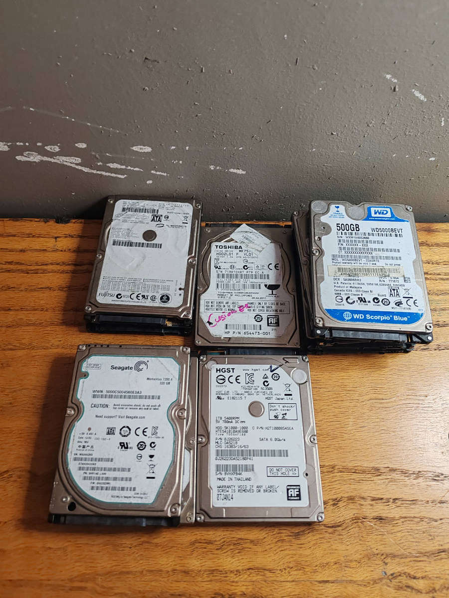 Untested 10X HDD CONSIST OF 4X500GB 1X750GB 1X 1TB 2X250GB 2X320GB