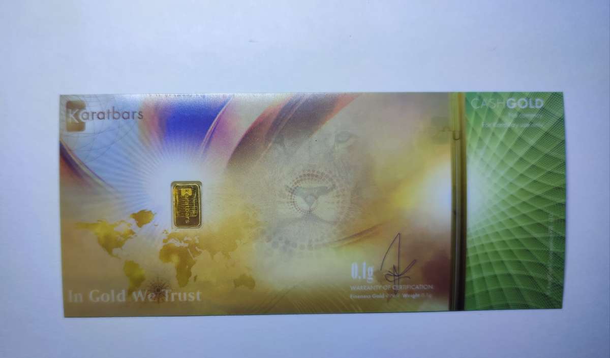Karatbar CashGold Card - Gold 999.9 Purity (24CT)