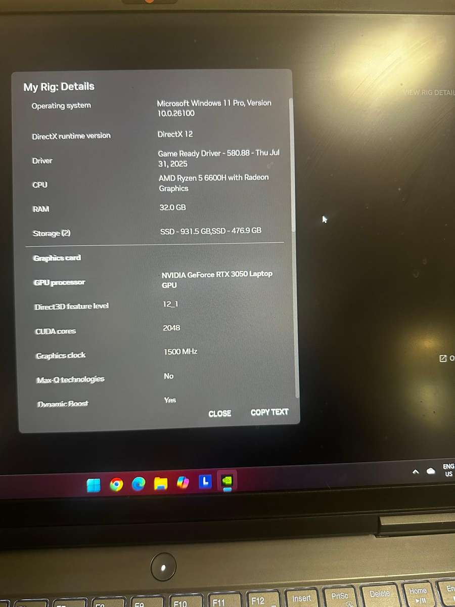Lenovo IdeaPad Gaming Laptop 3 AMD Ryzen 5 6600H - 32 DDR5 Ram -  Nvidia Geforce RTX 3050 - Like New