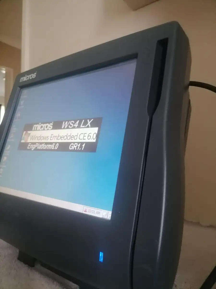 MICROS WORKSTATION 4 TOUCH SCREEN POS SYSTEM WITH STAND