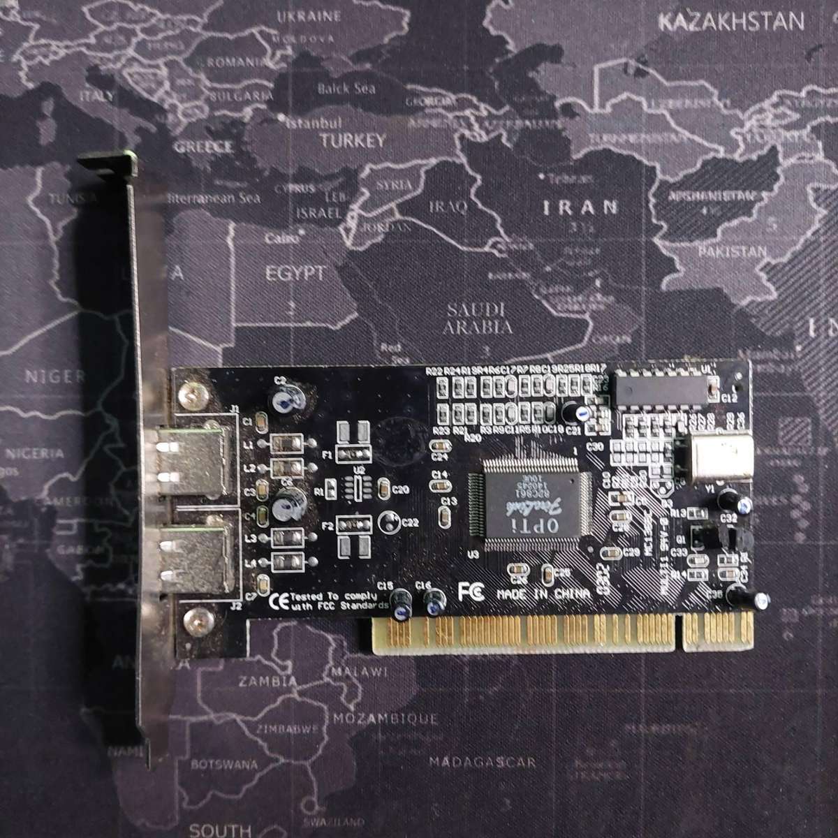 OPTI Firelink PCI-OPTI861-3 USB 2.0 Expansion Card