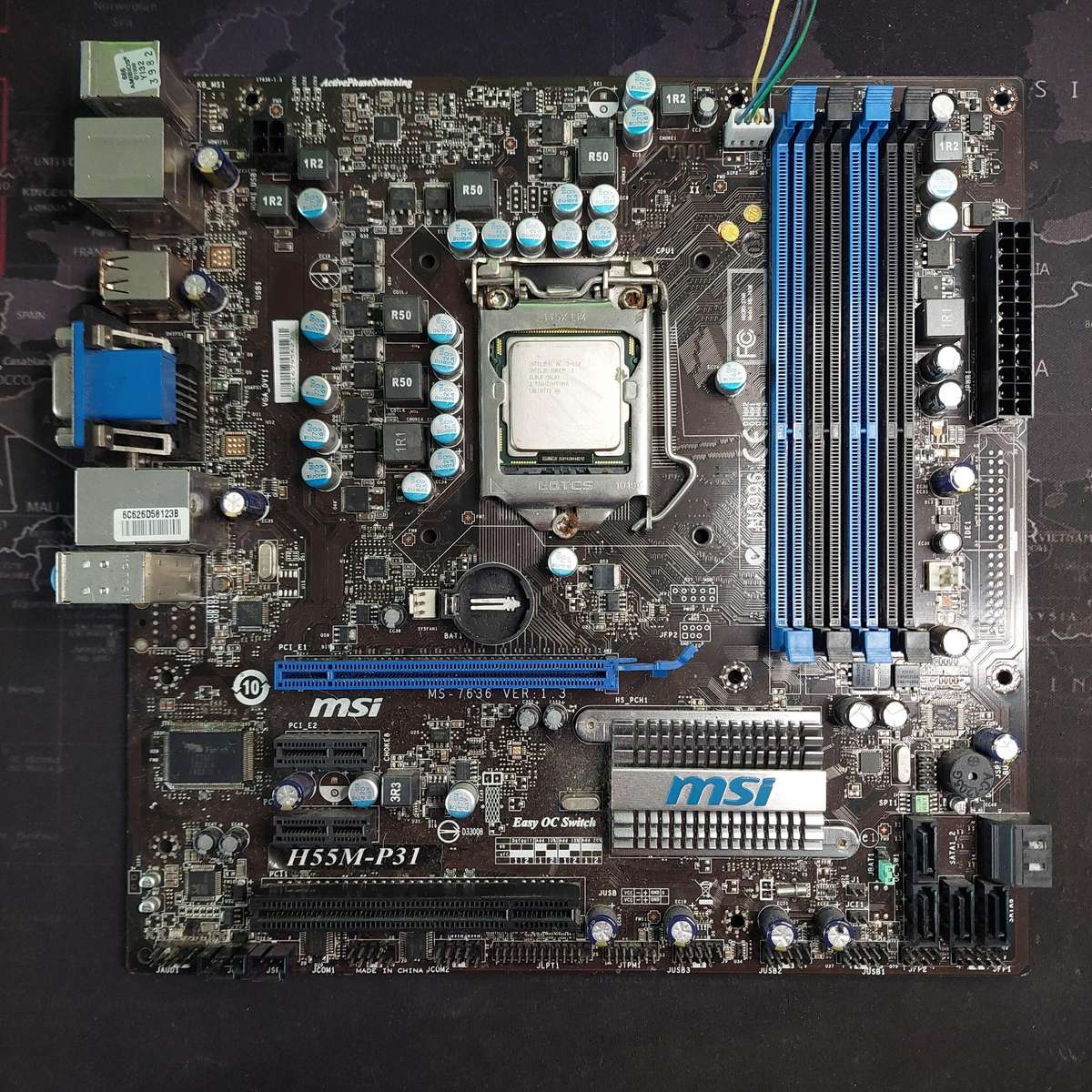Intel Core i3-530 + MSI H55M-P31 Motherboard + Stock Heatsink Combo