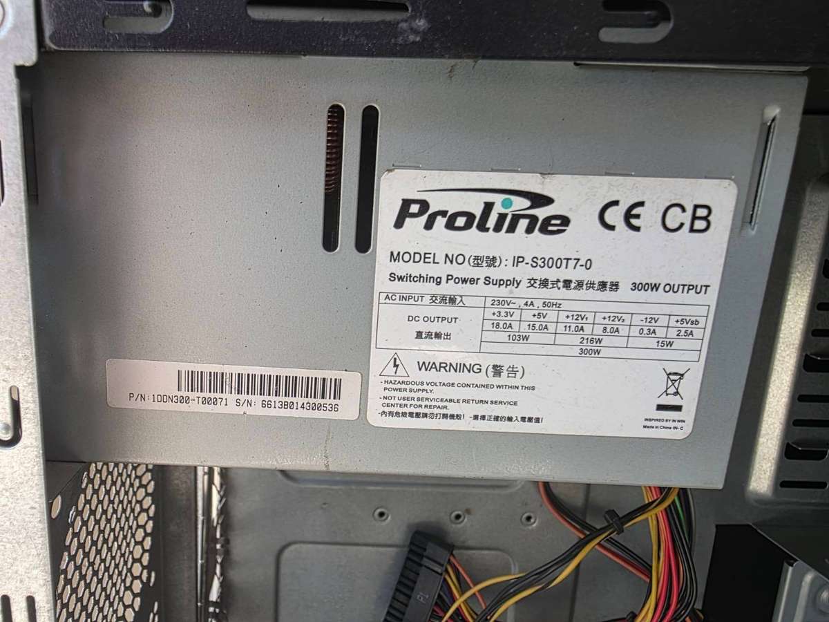 PC Case with 300W Proline Power Supply