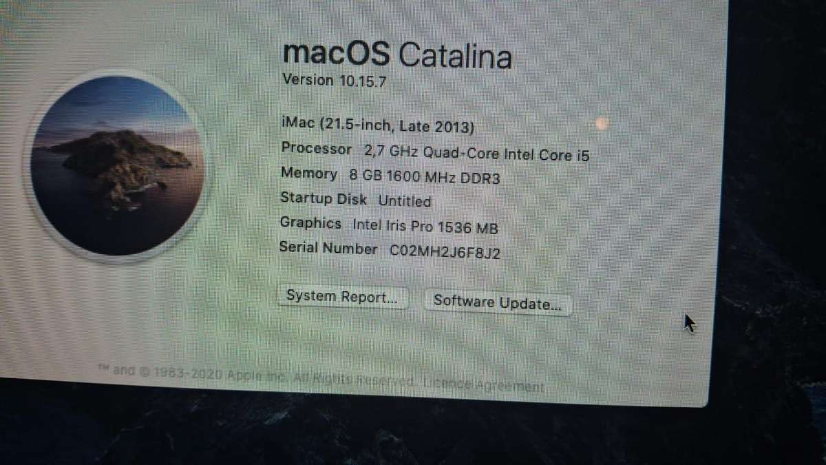 Apple iMac 21.5 Core i5 1TB 8GB RAM Late 2013