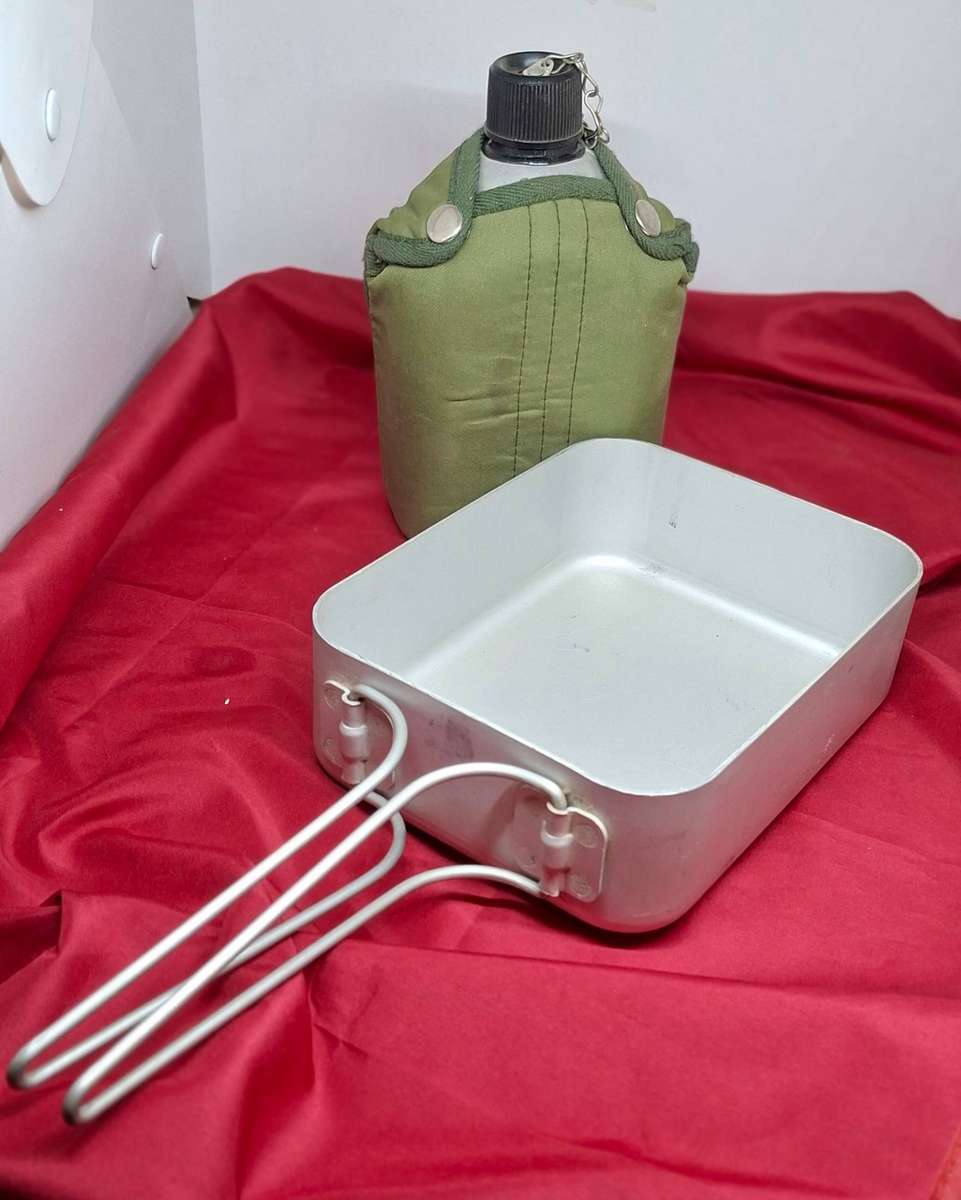 Aluminum canteen with cover -for military collector