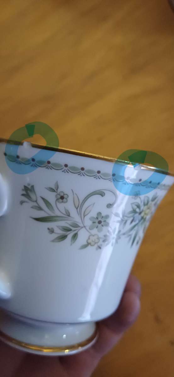 Noritake green hill  cups,coffee cups, teapot,sugar,milkjug