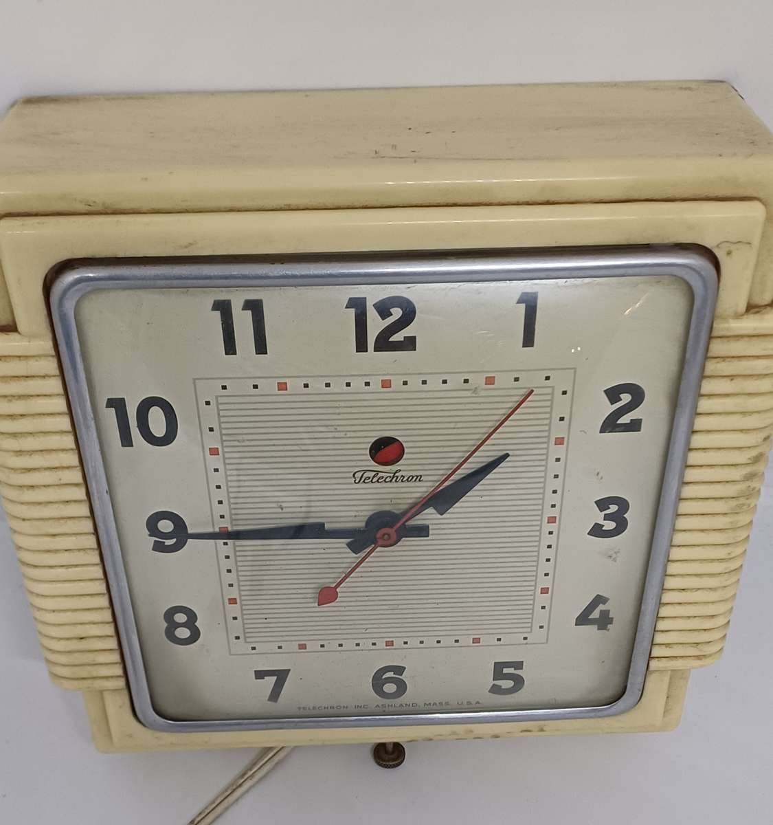 1950's Telechron Artdeco Style wall clock-working