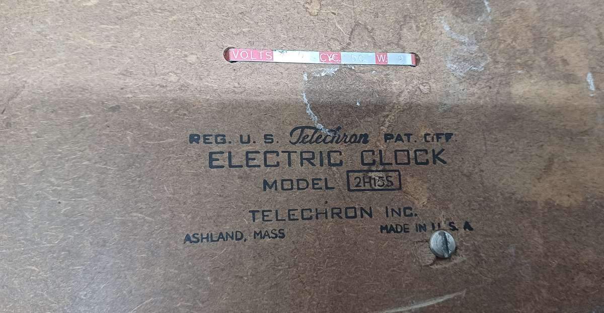 1950's Telechron Artdeco Style wall clock-working