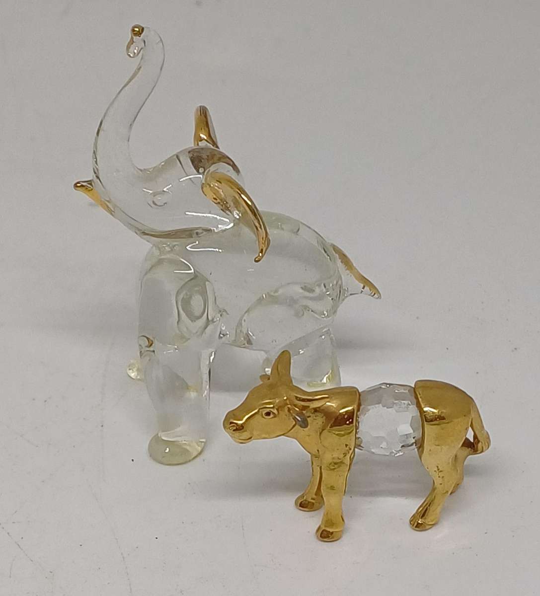 Two glass animals
