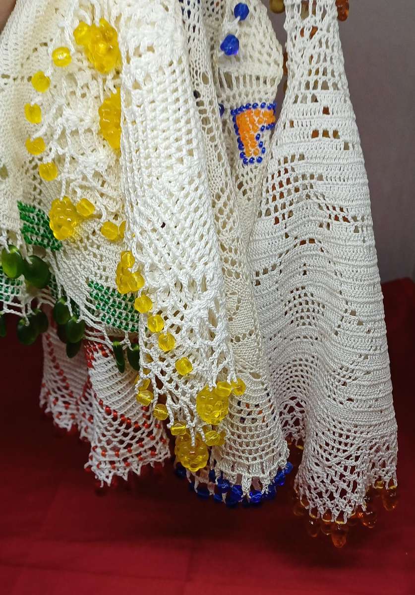 Handmade beaded tea doilies