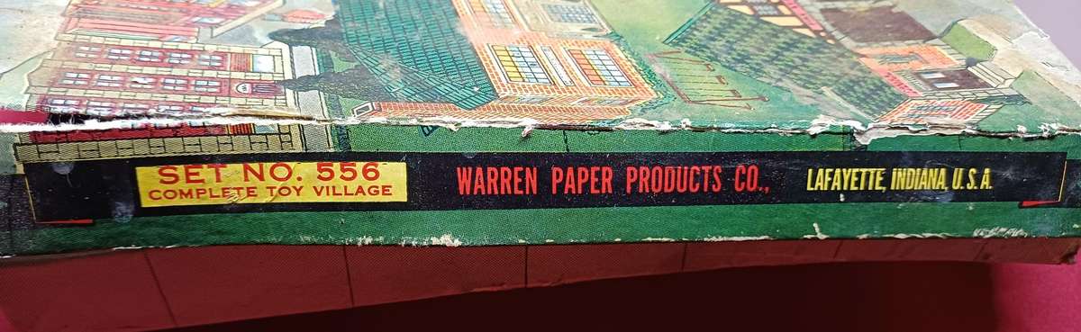 1930's- 1940's  Vintage Built rite cardboard toy village