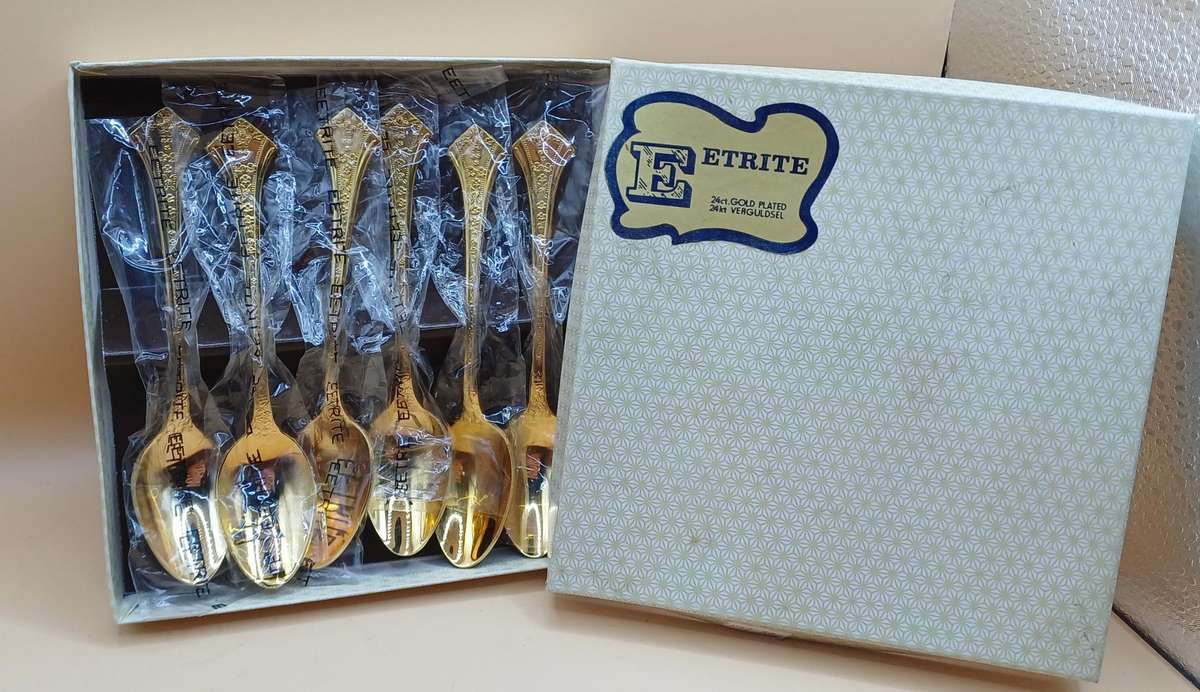 Eetrite 24ct gold plated teaspoons