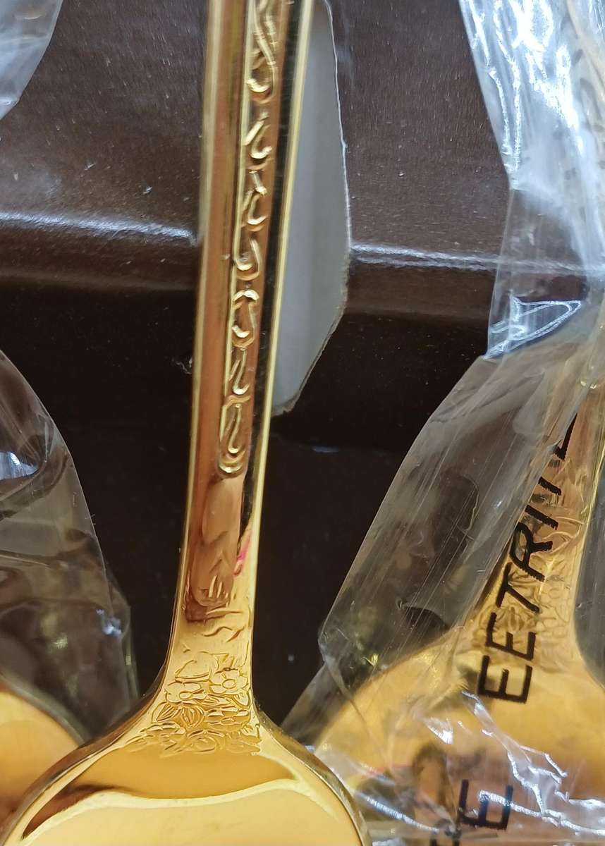 Eetrite 24ct gold plated teaspoons