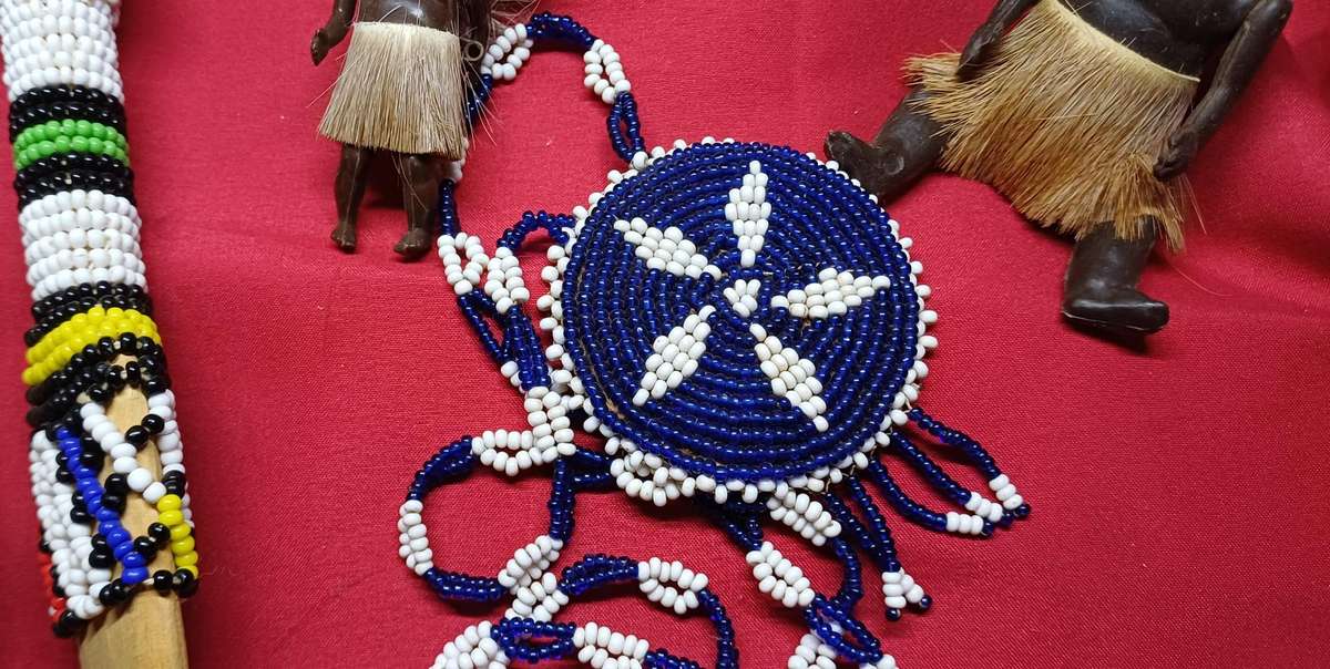 Vintage celluloid beaded dolls