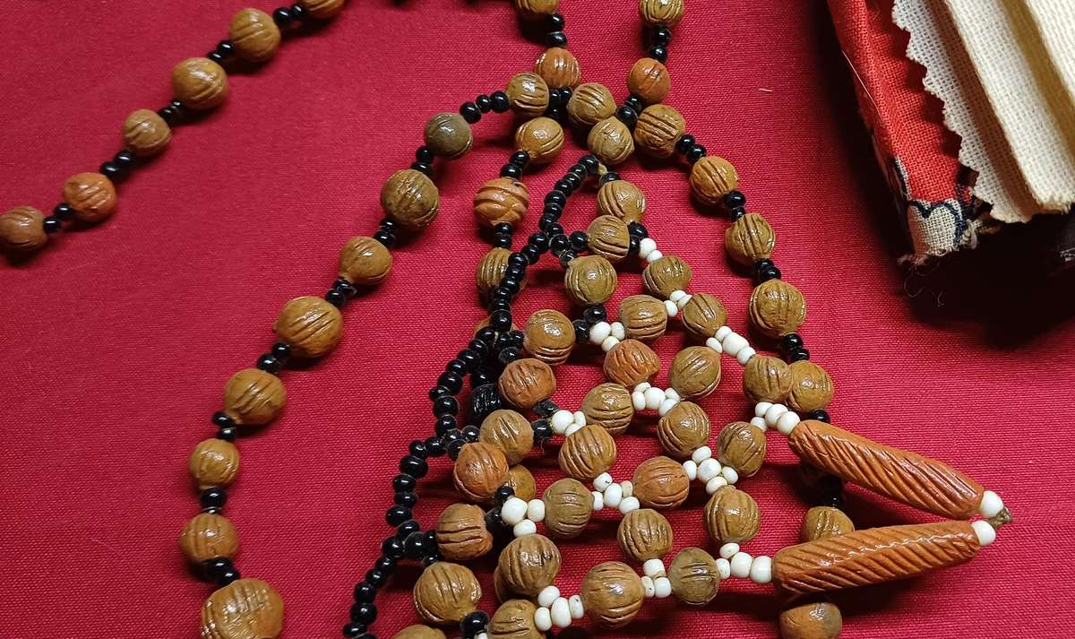 Vintage celluloid beaded dolls