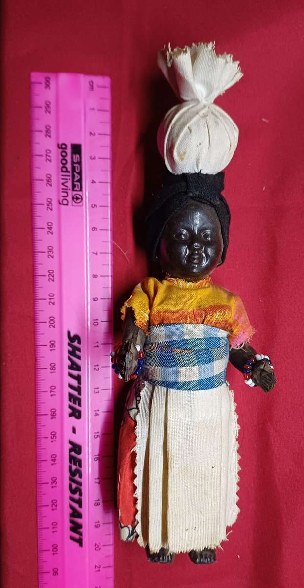 Vintage celluloid beaded dolls