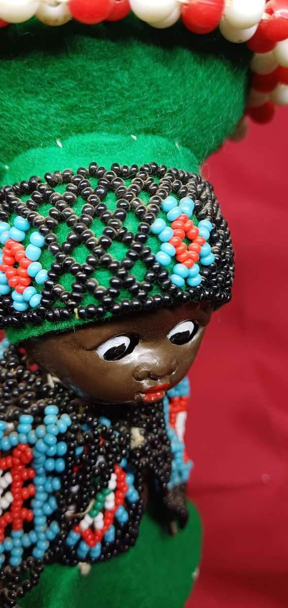 Vintage celluloid beaded dolls