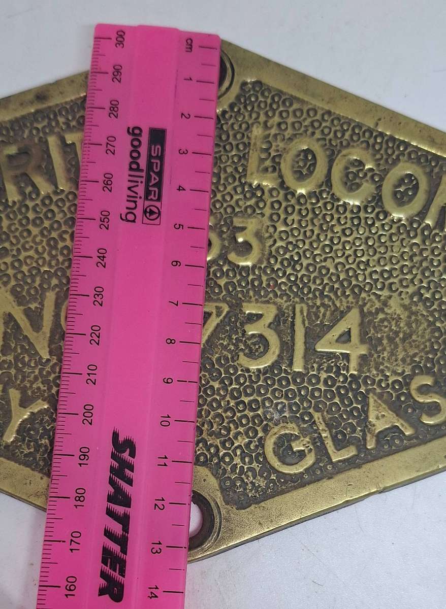 Collectable  locomotive  brass plate