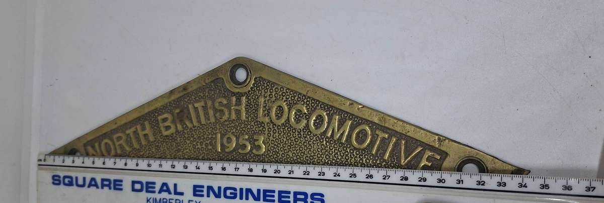 Collectable  locomotive  brass plate