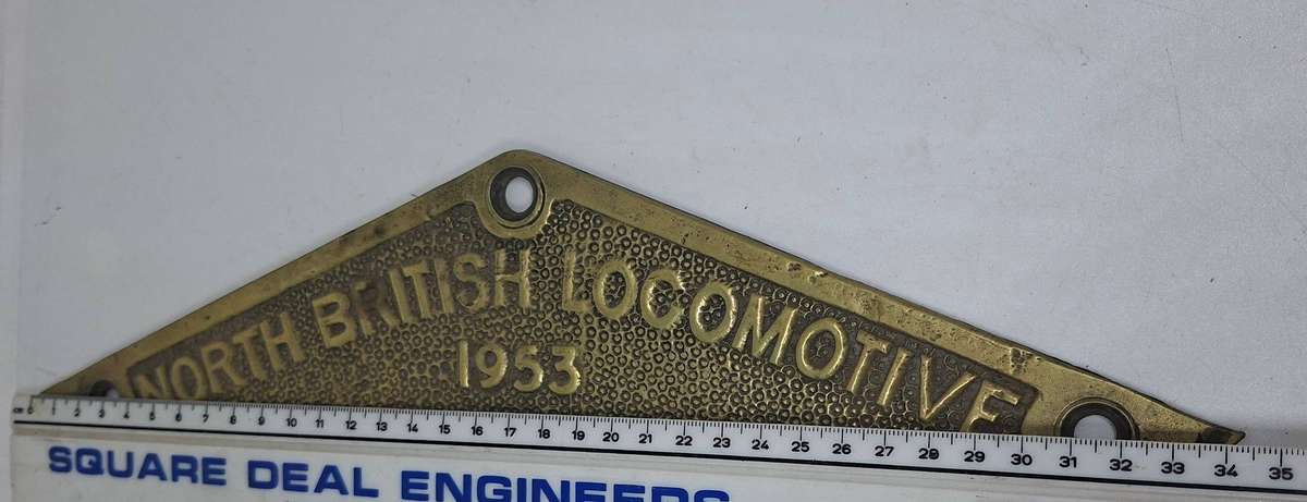 Collectable  locomotive  brass plate