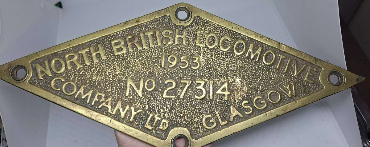 Collectable  locomotive  brass plate