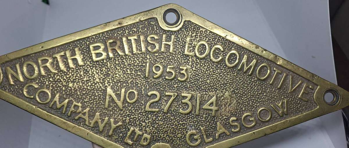 Collectable  locomotive  brass plate